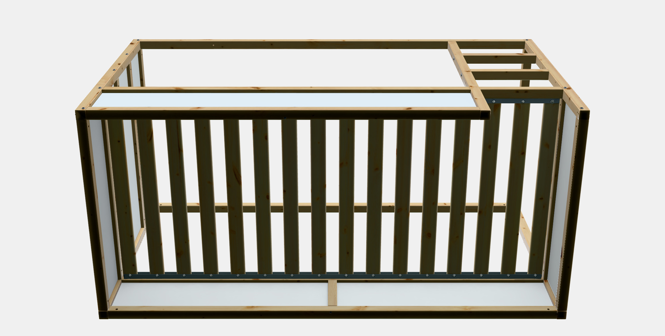 KURA Double-sided bed 3D model_7