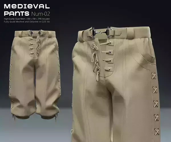 Medival Pants 03  3D model