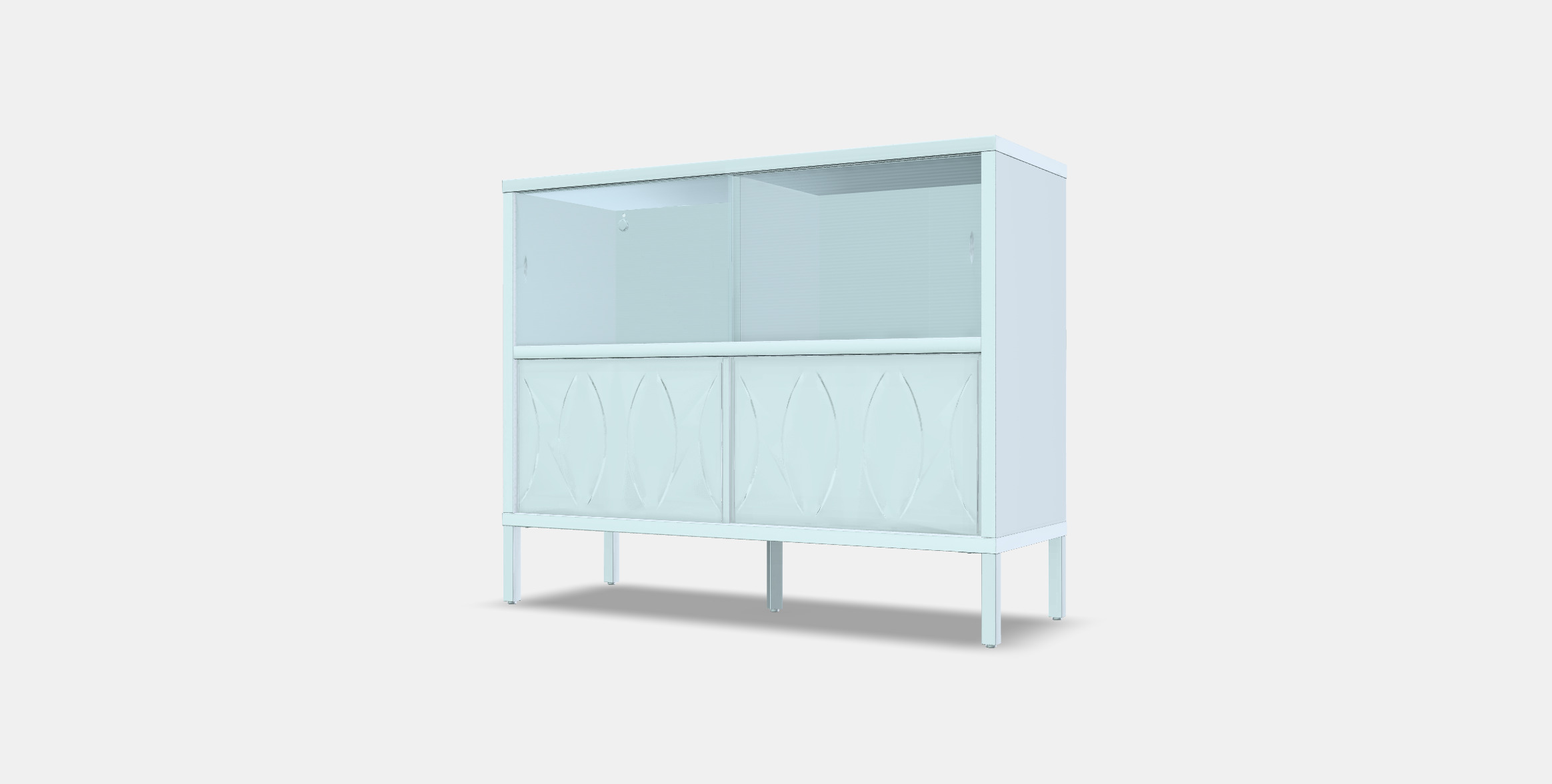 KALKNAS Cabinet with sliding doors Low-poly 3D model_12