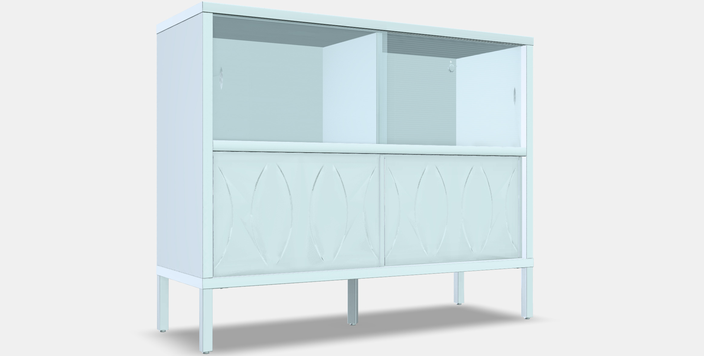 KALKNAS Cabinet with sliding doors Low-poly 3D model_9