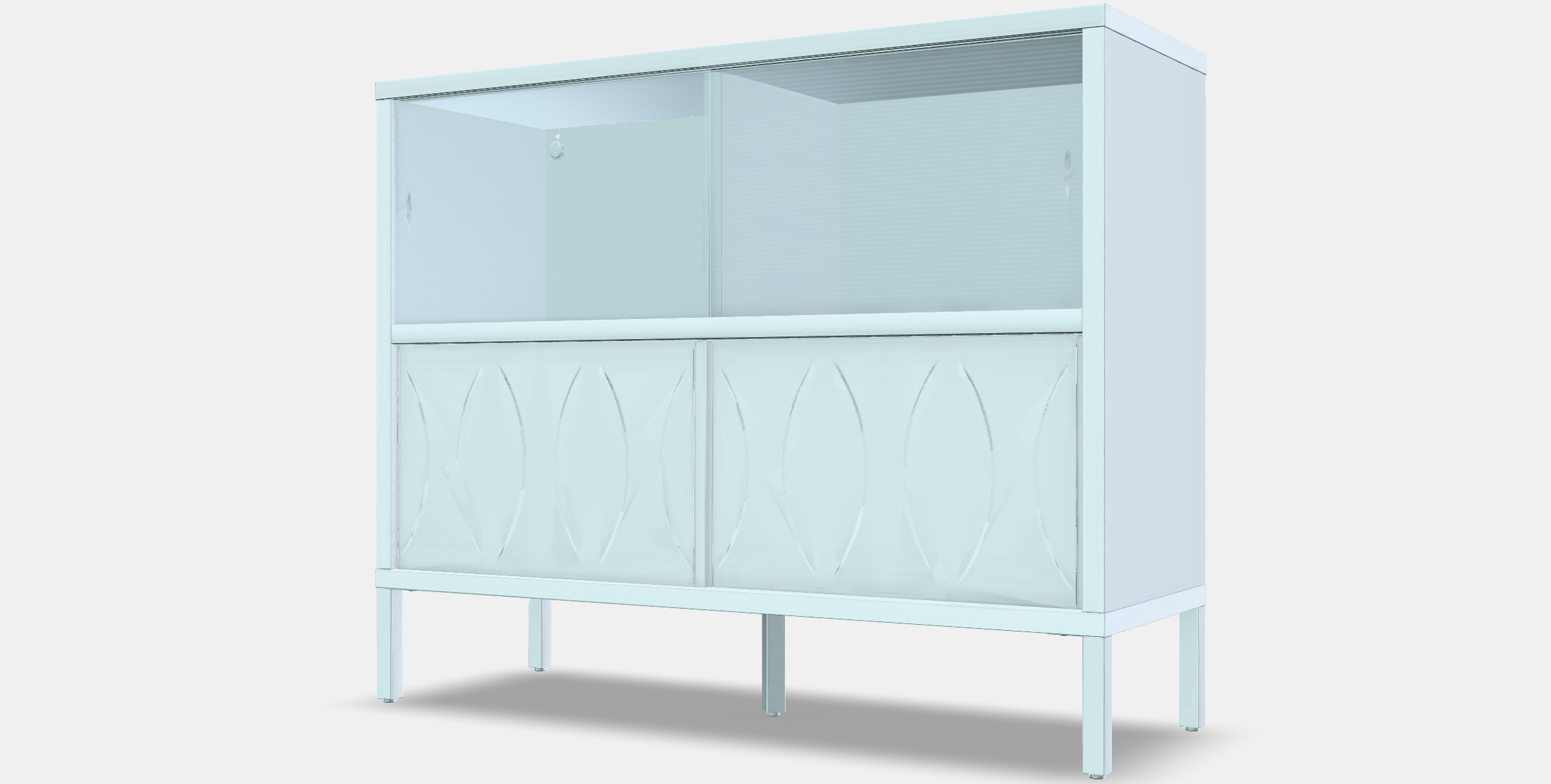 KALKNAS Cabinet with sliding doors Low-poly 3D model_13