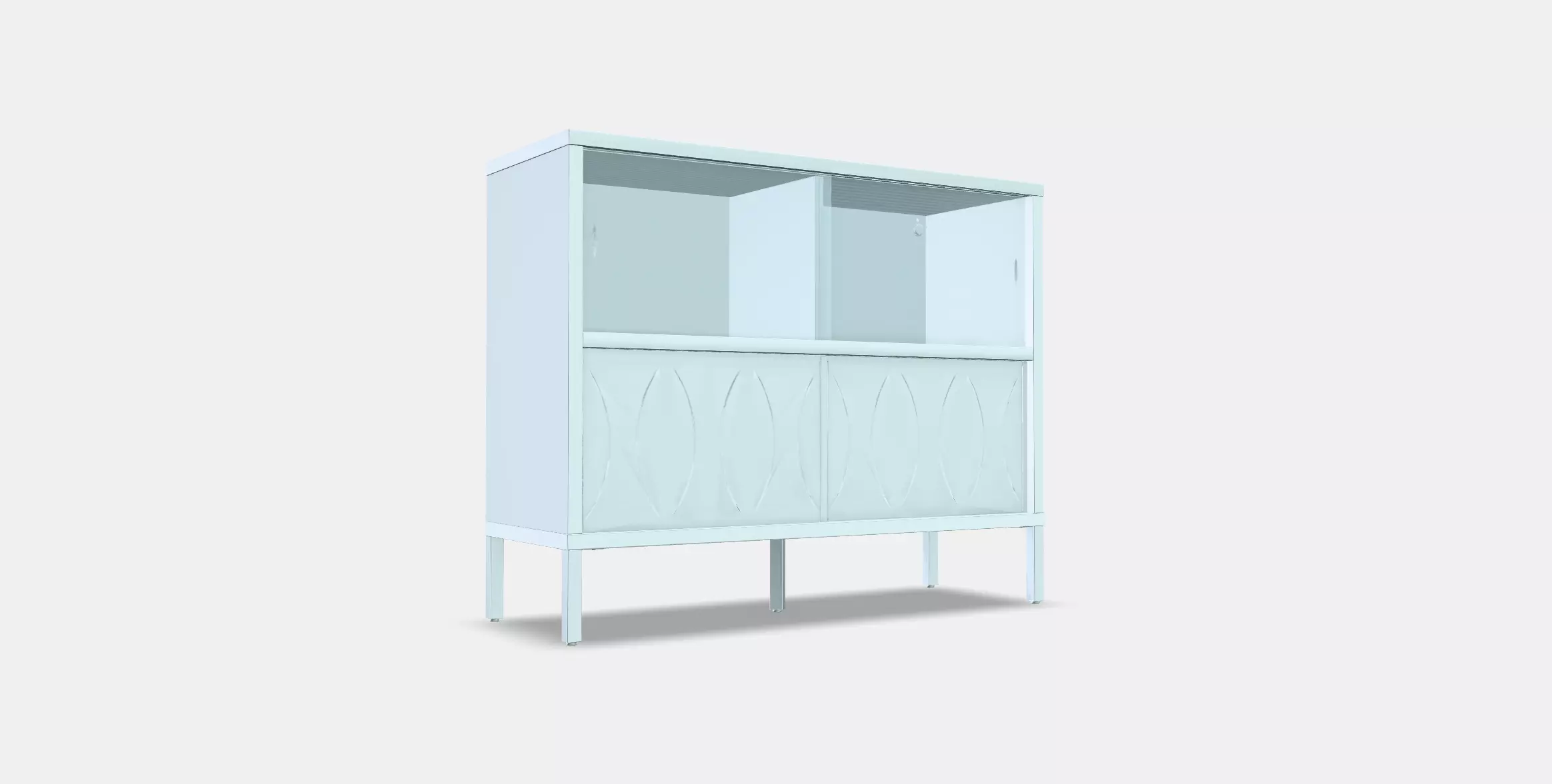 KALKNAS Cabinet with sliding doors Low-poly 3D model_0