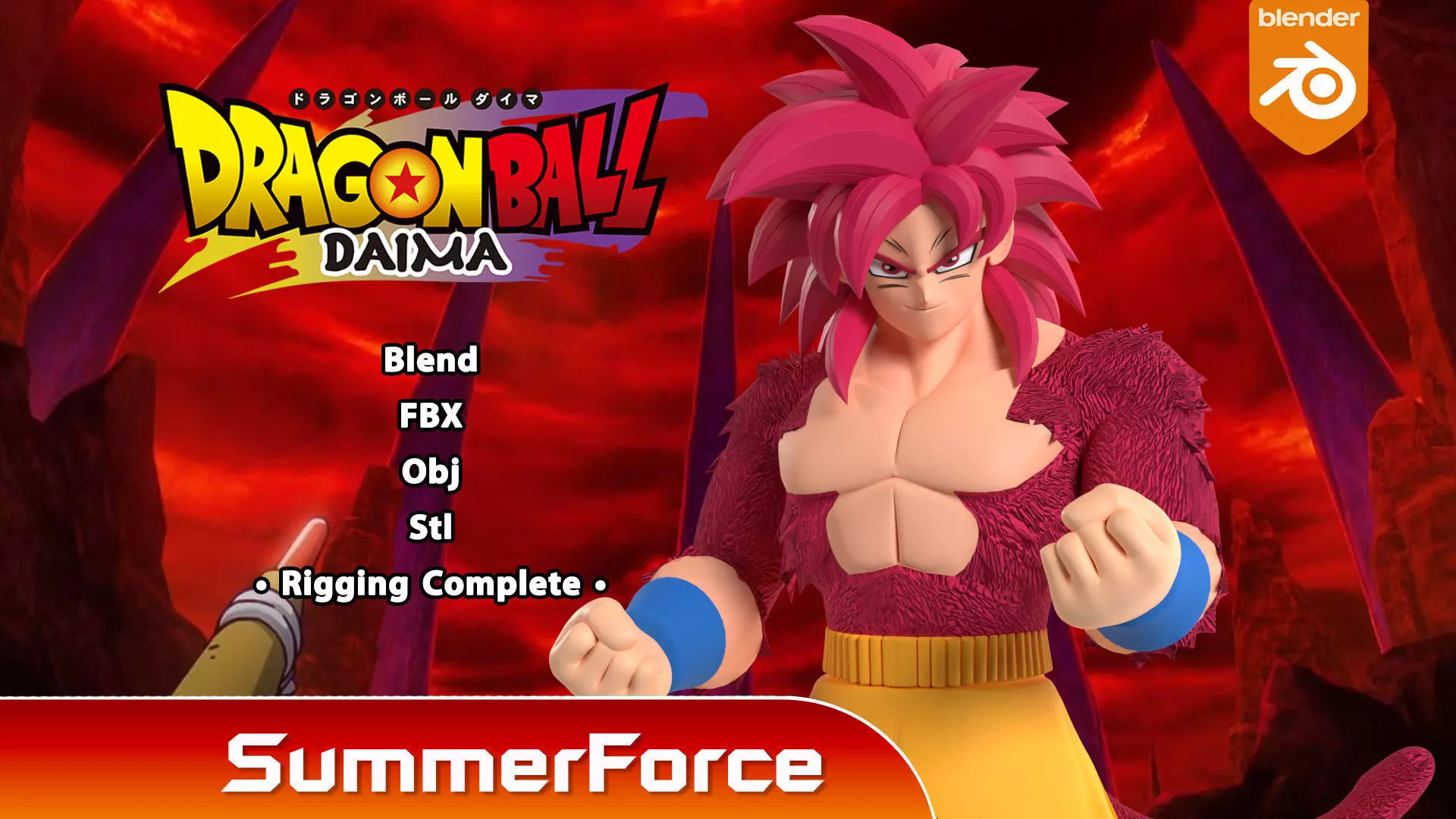 Goku Super Saiyan 4 - Dragonball Daima 3D model_0
