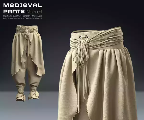Medival Pants 04  3D model
