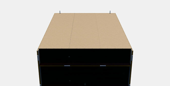 RAKKESTAD Wardrobe with 3 doors 3D model 7