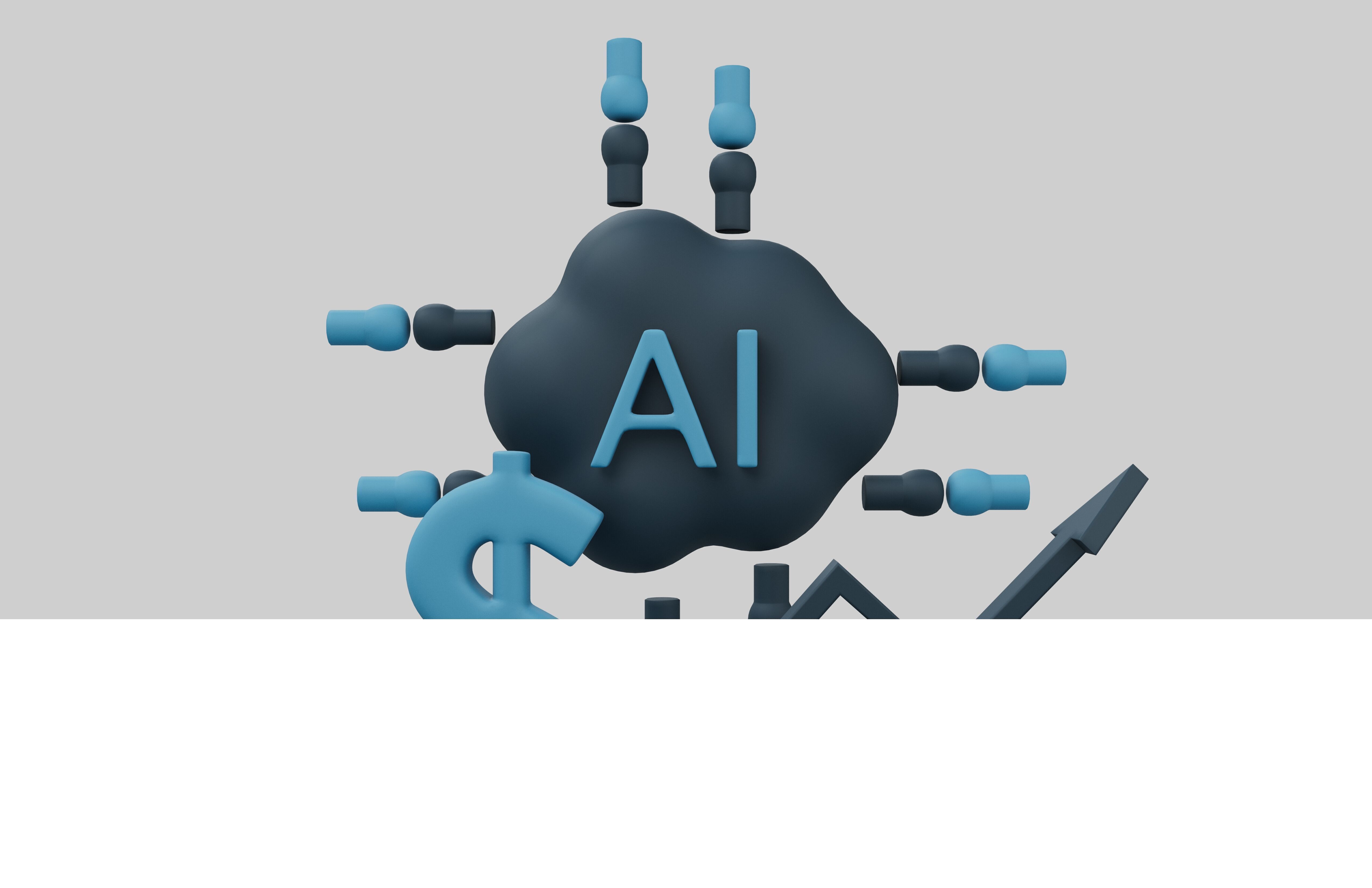 AI Finance Icon v1 001 Low-poly 3D model_1