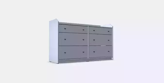 HAUGA Chest of 6 drawers