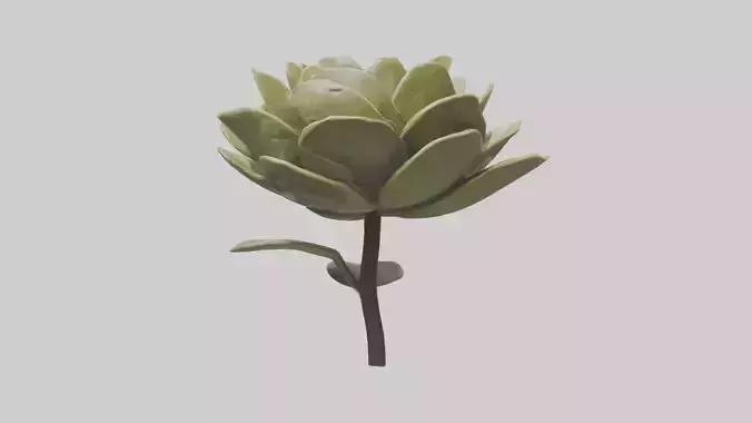 Budding Flower Sculpture model