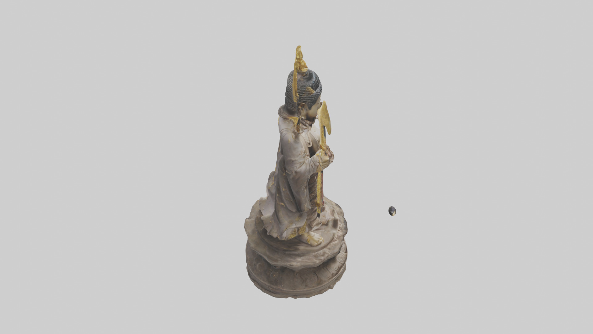 Buddhist Warrior statue model Low-poly 3D model_18