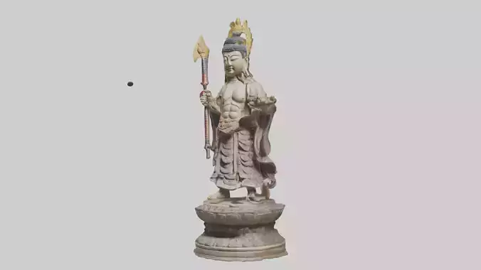 Buddhist Warrior statue model