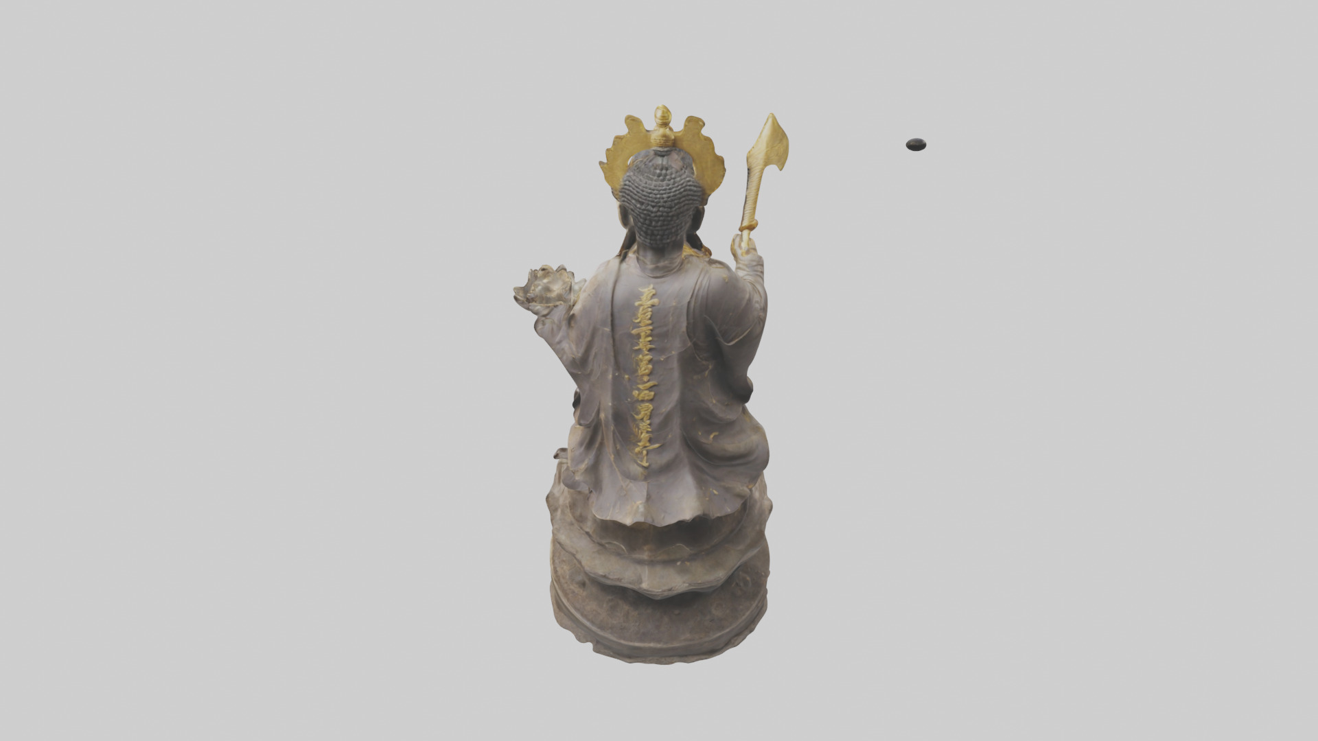 Buddhist Warrior statue model Low-poly 3D model_15