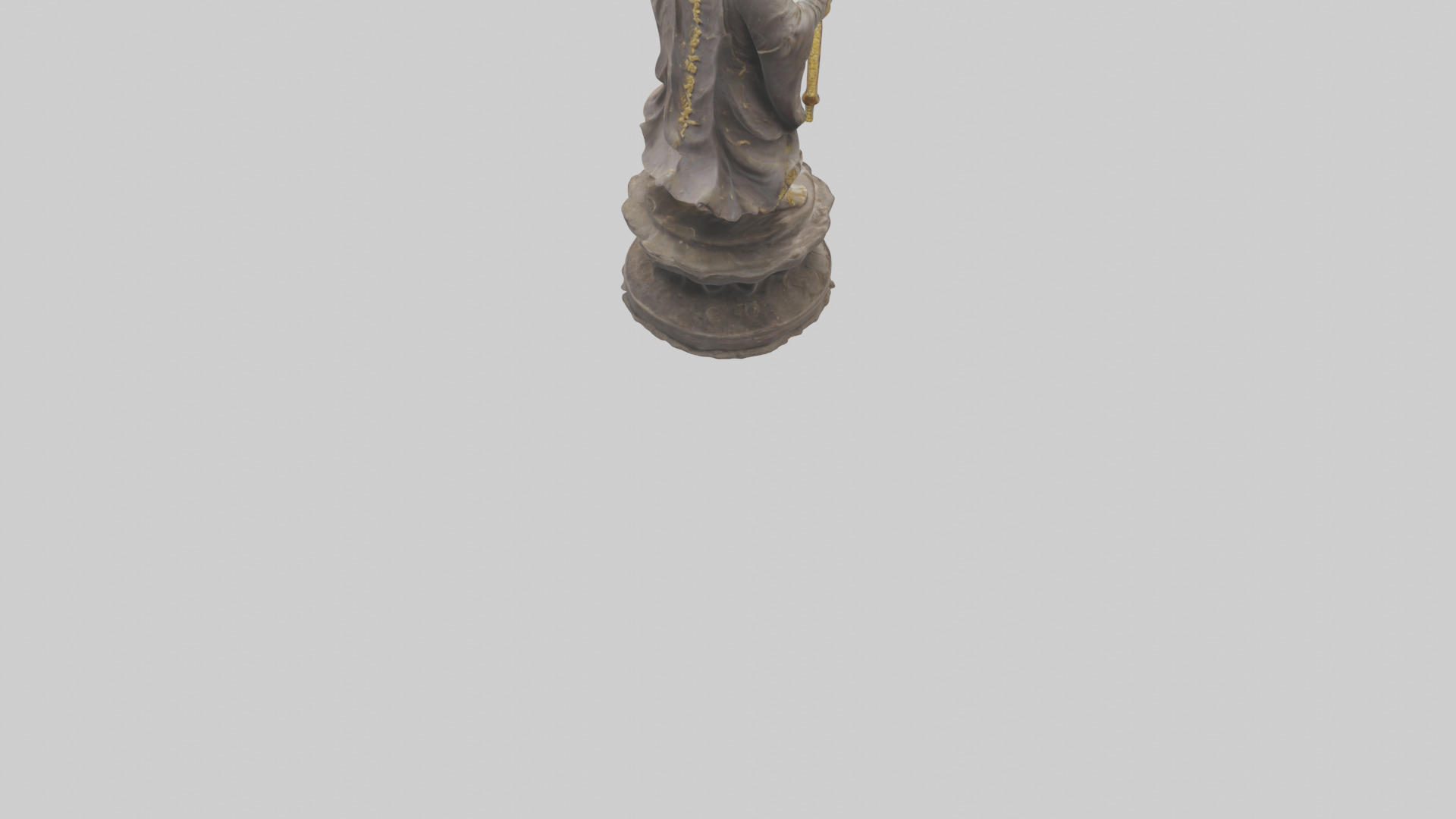 Buddhist Warrior statue model Low-poly 3D model_6