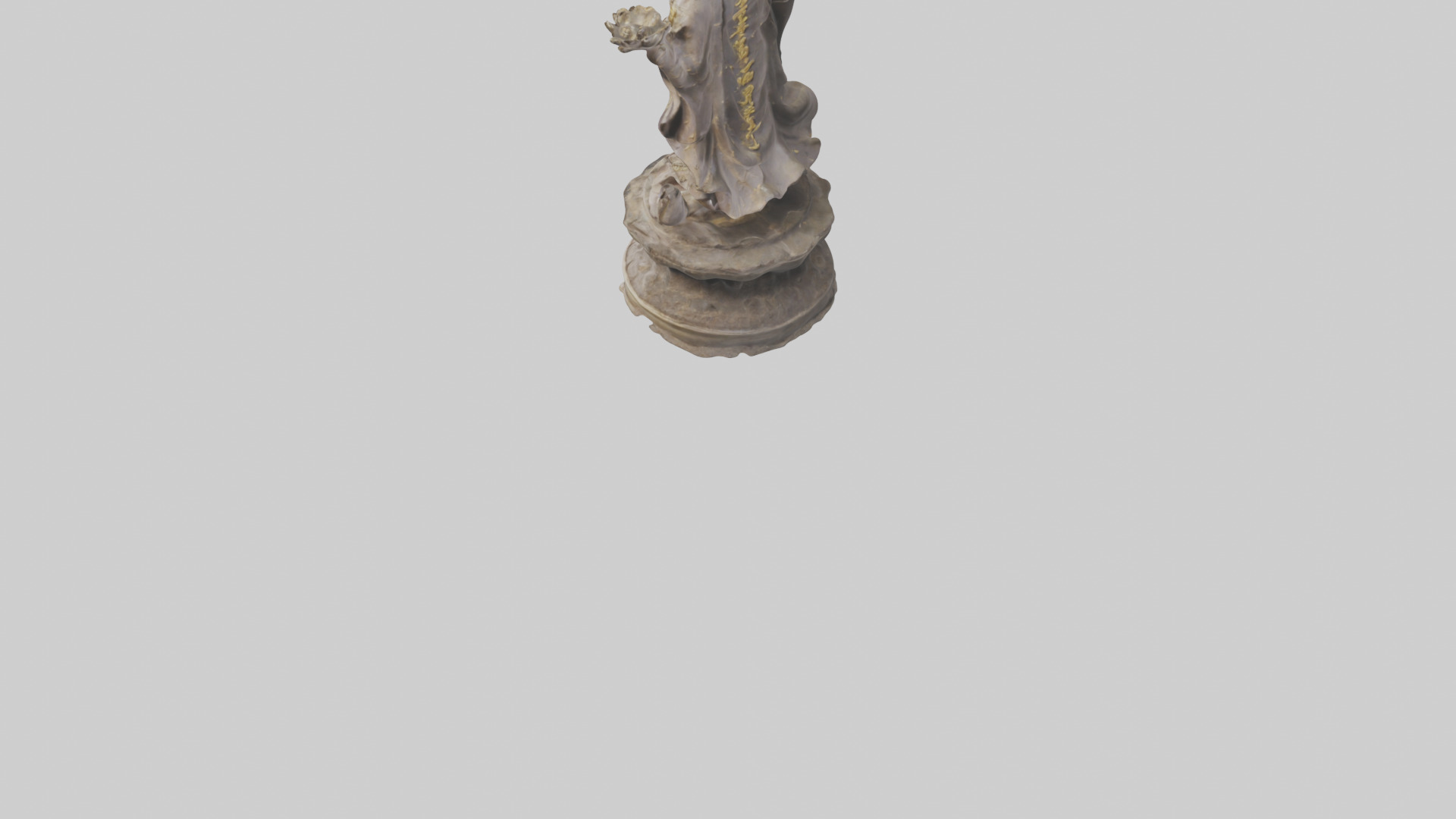 Buddhist Warrior statue model Low-poly 3D model_5