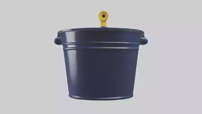 Bucket model Low-poly 3D model