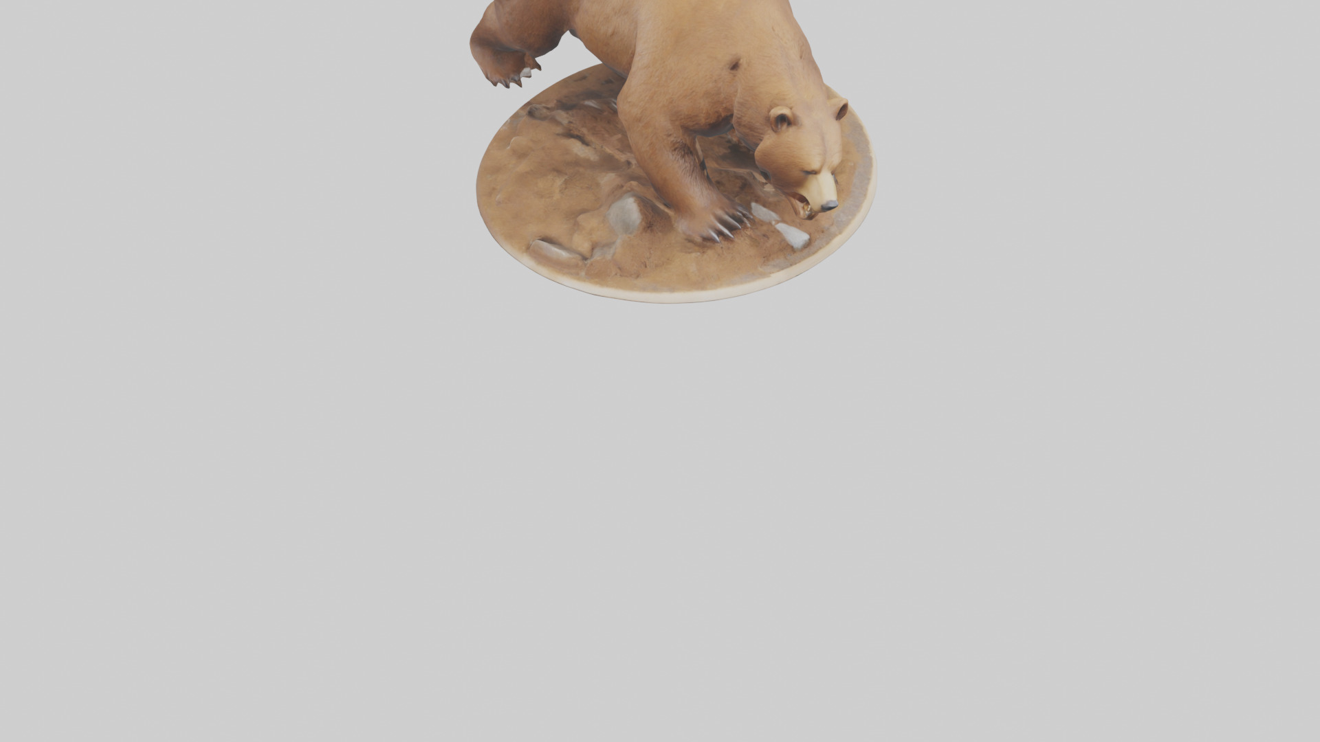 Brown Bear digging model Low-poly 3D model_6