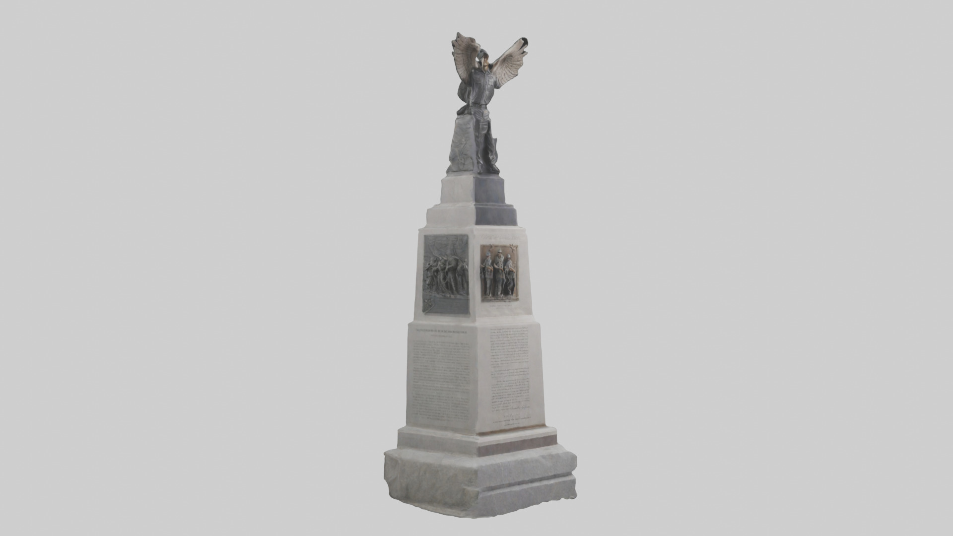 Brotherhood in Arms monument model Low-poly 3D model_11