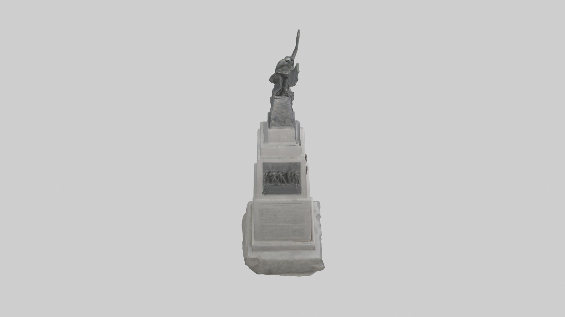 Brotherhood in Arms monument model Low-poly 3D model_18