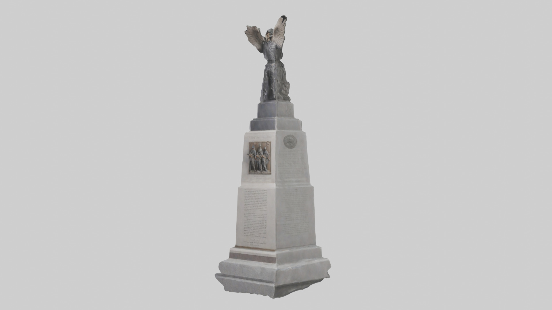 Brotherhood in Arms monument model Low-poly 3D model_8