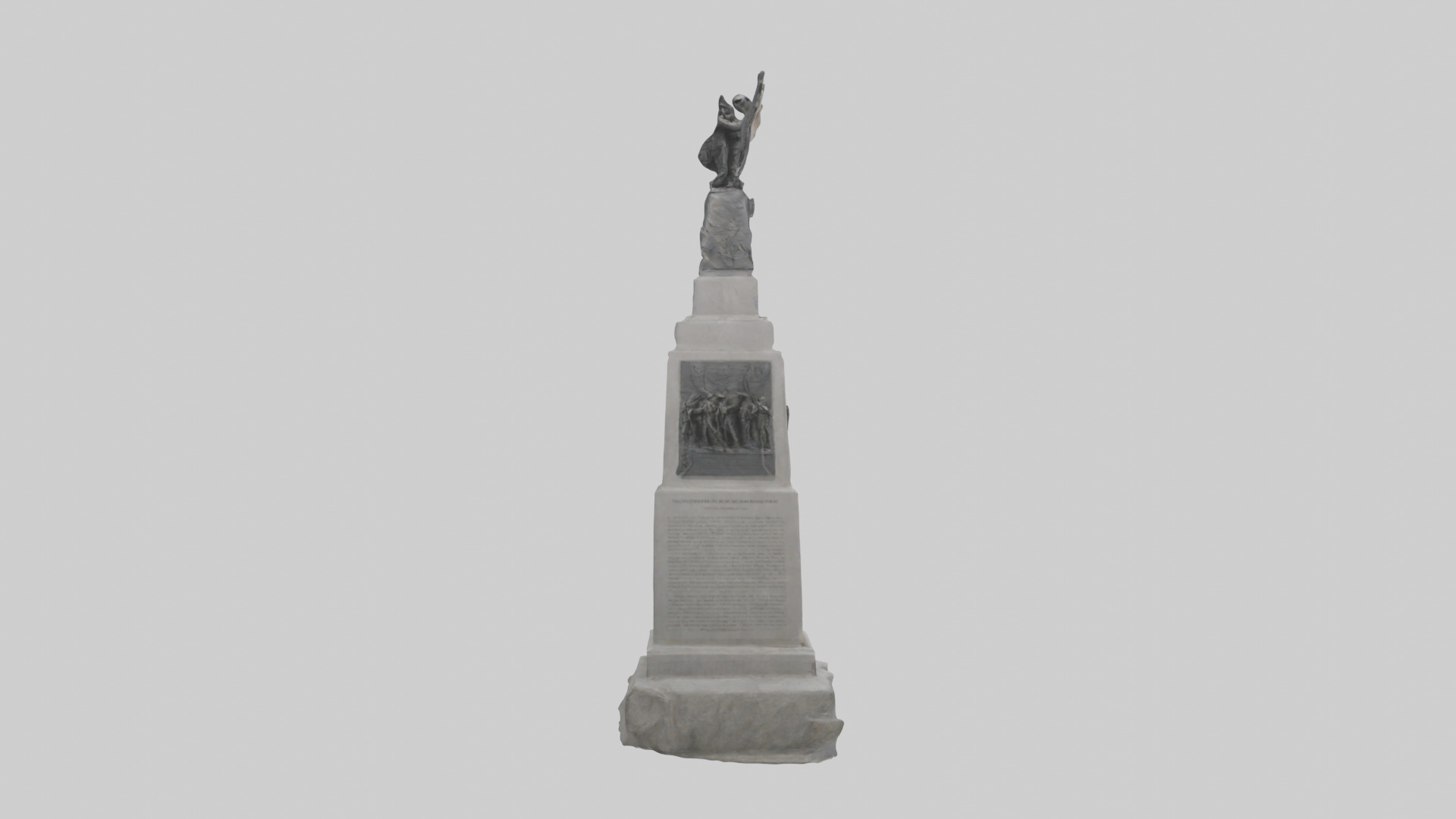Brotherhood in Arms monument model Low-poly 3D model_13