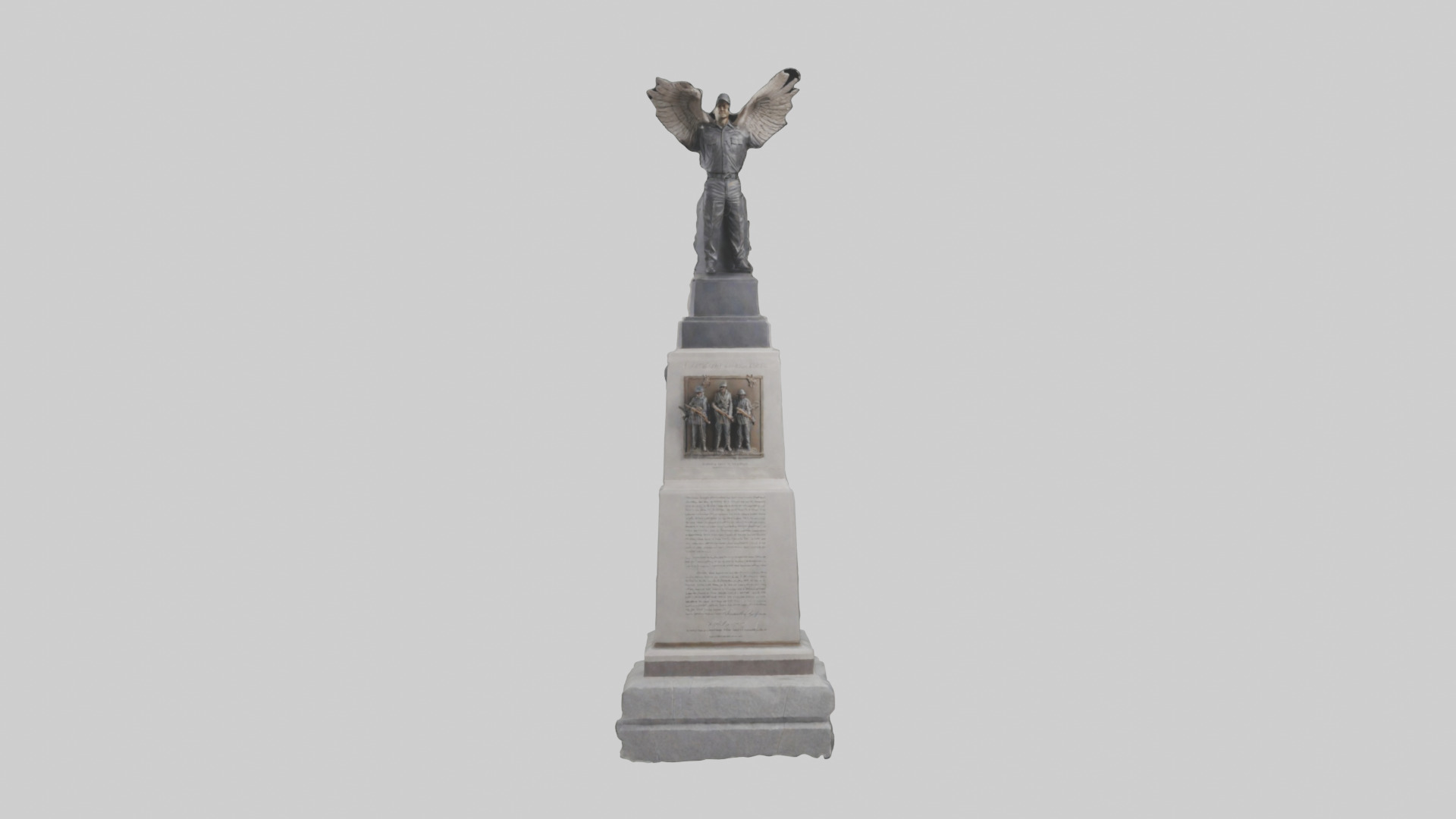 Brotherhood in Arms monument model Low-poly 3D model_9