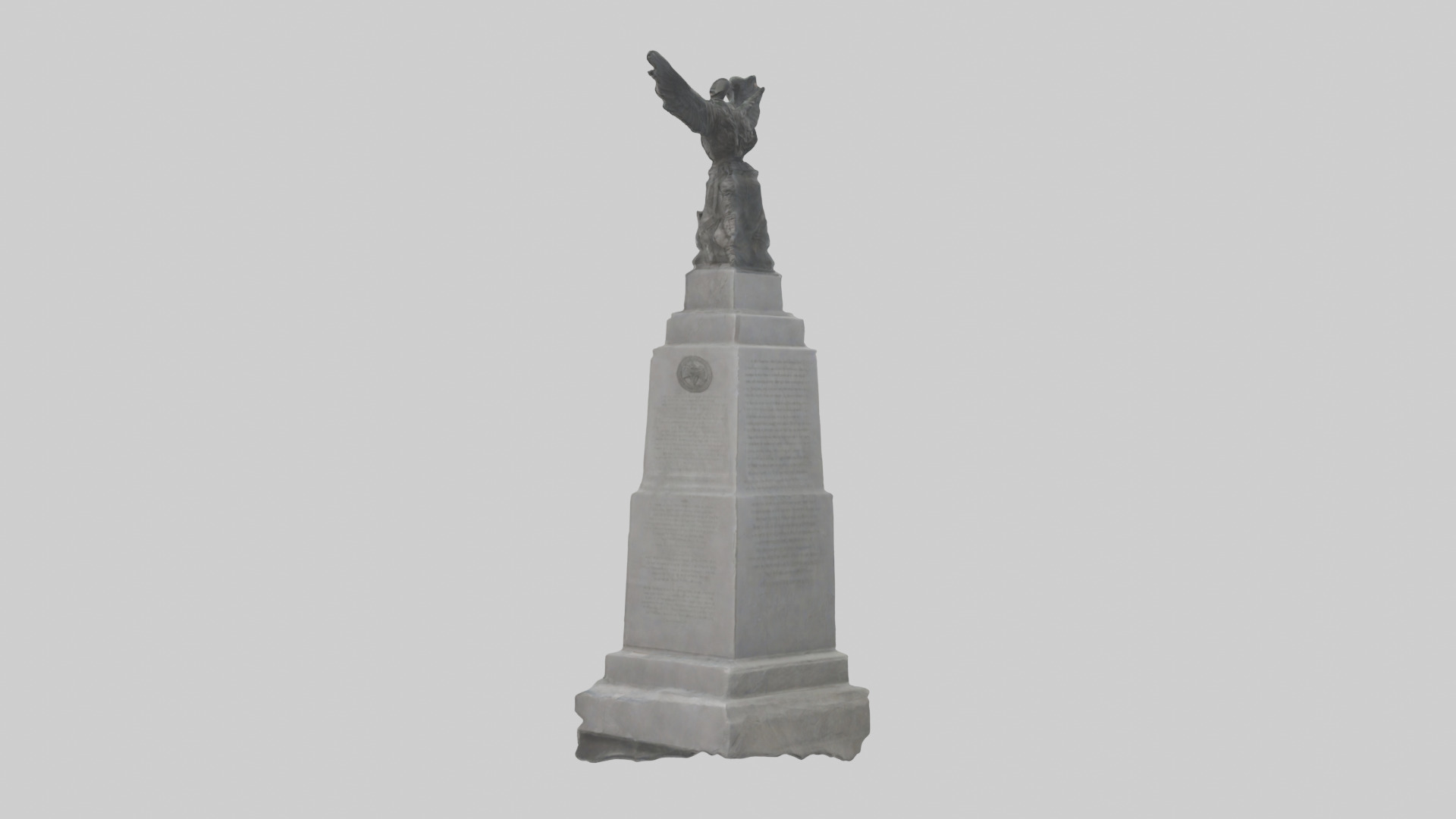 Brotherhood in Arms monument model Low-poly 3D model_1
