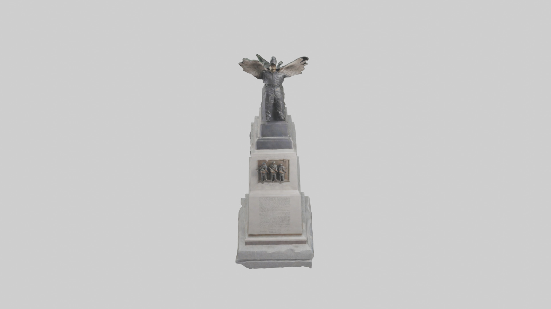Brotherhood in Arms monument model Low-poly 3D model_16
