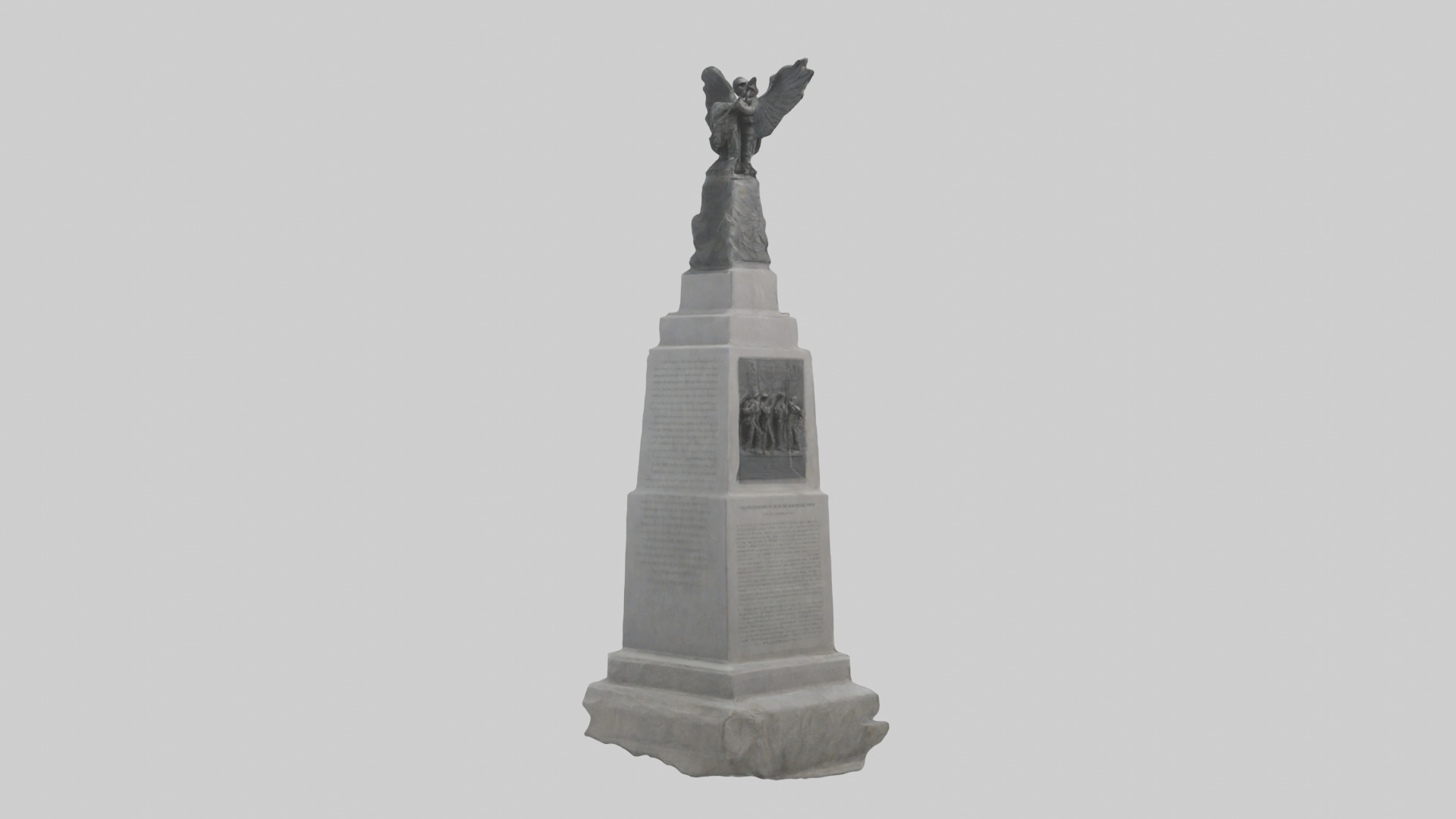 Brotherhood in Arms monument model Low-poly 3D model_2