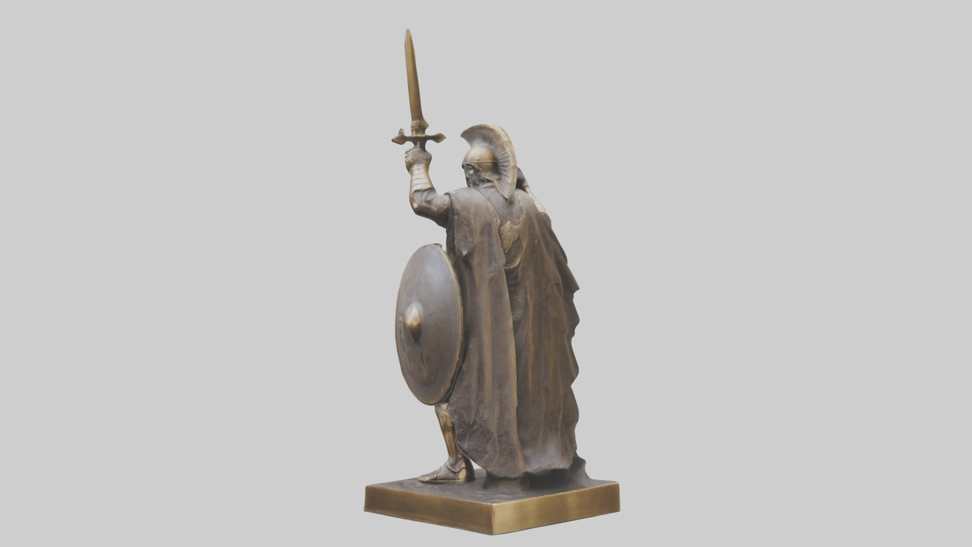 Bronze Warrior statue model 3D model_1