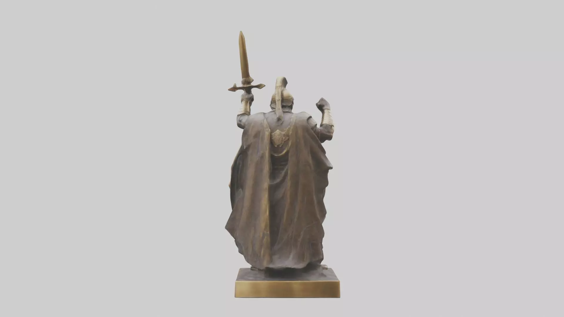 Bronze Warrior statue model 3D model_0