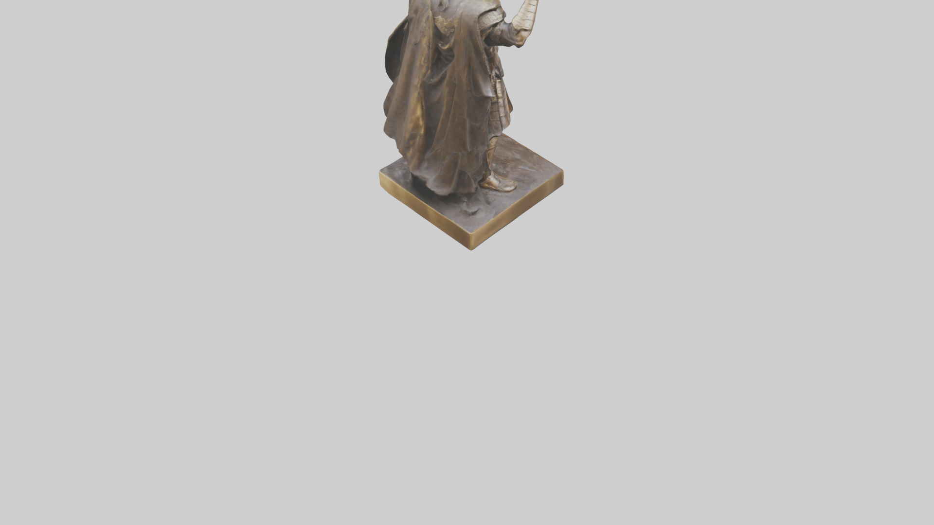 Bronze Warrior statue model 3D model_4