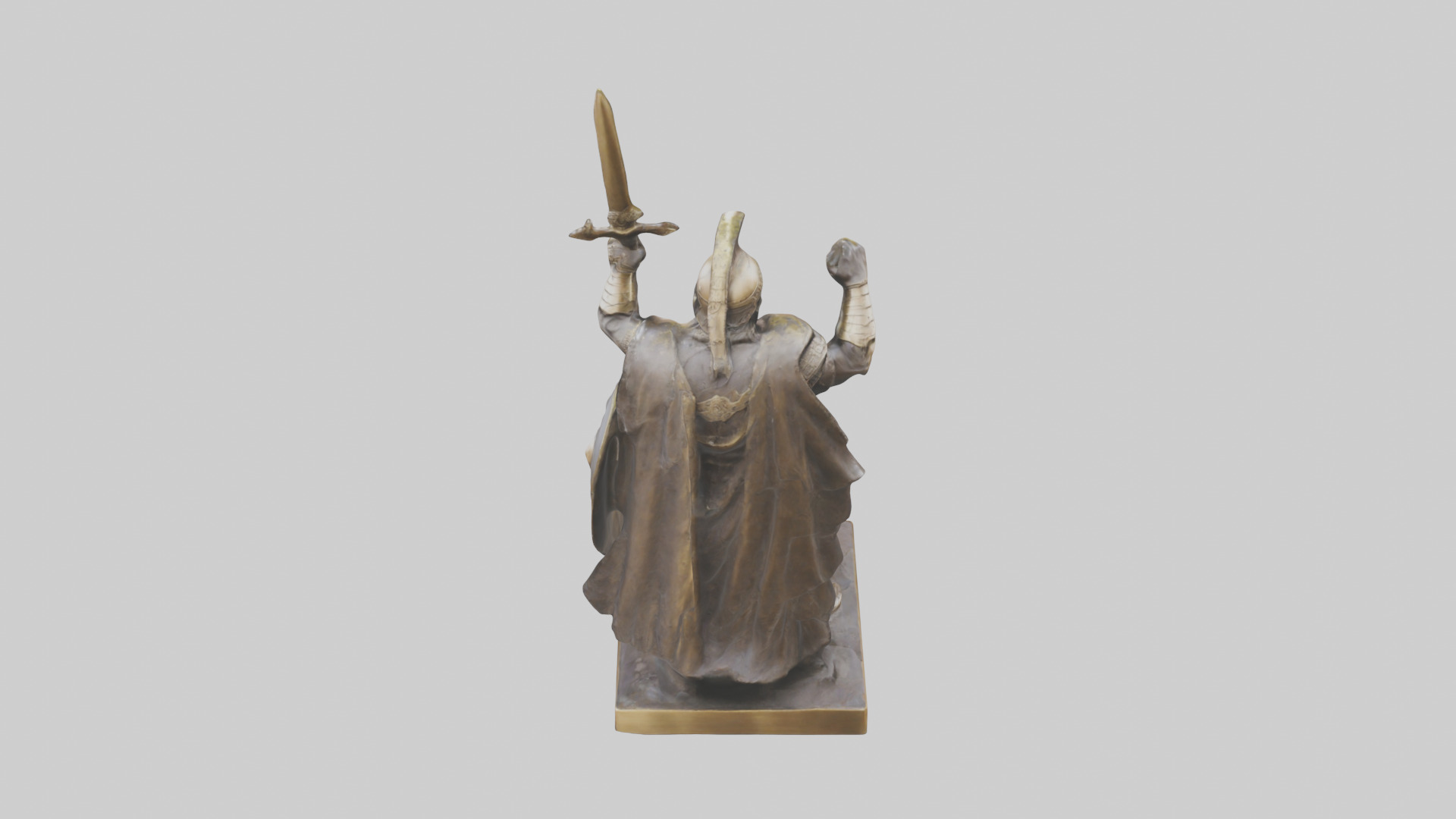 Bronze Warrior statue model 3D model_15