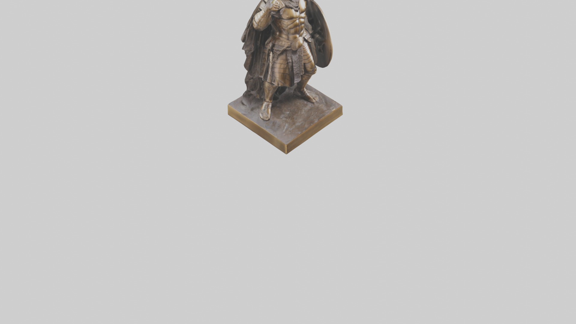 Bronze Warrior statue model 3D model_6