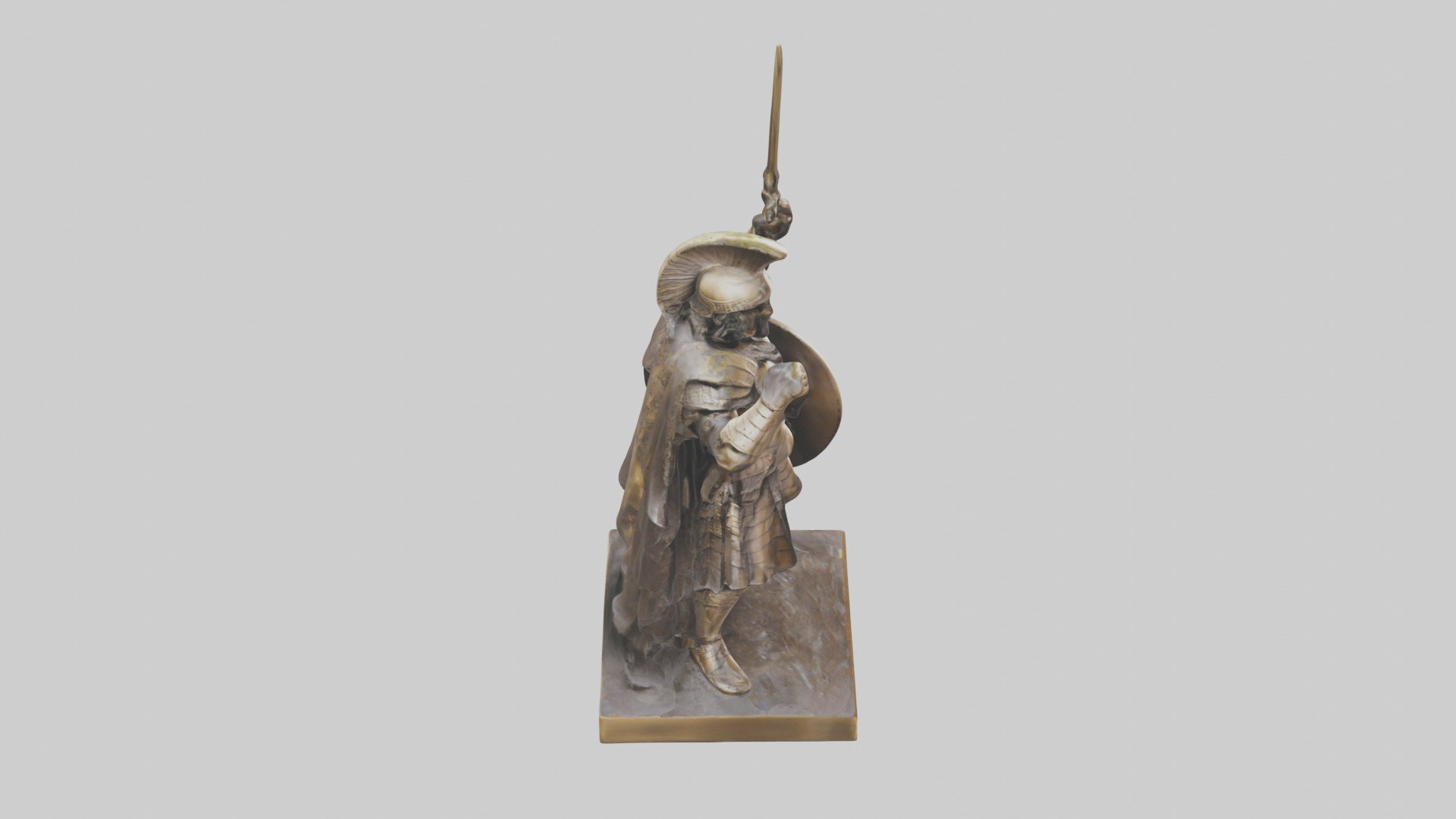 Bronze Warrior statue model 3D model_18