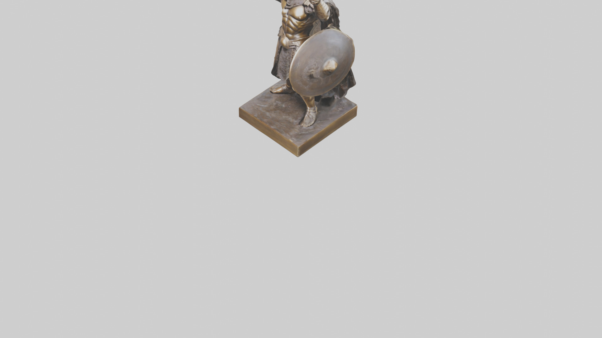 Bronze Warrior statue model 3D model_5