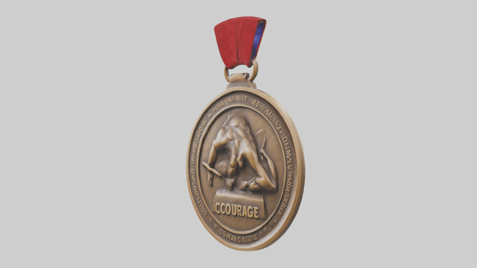 Bronze Medal for Courage model 3D model_10