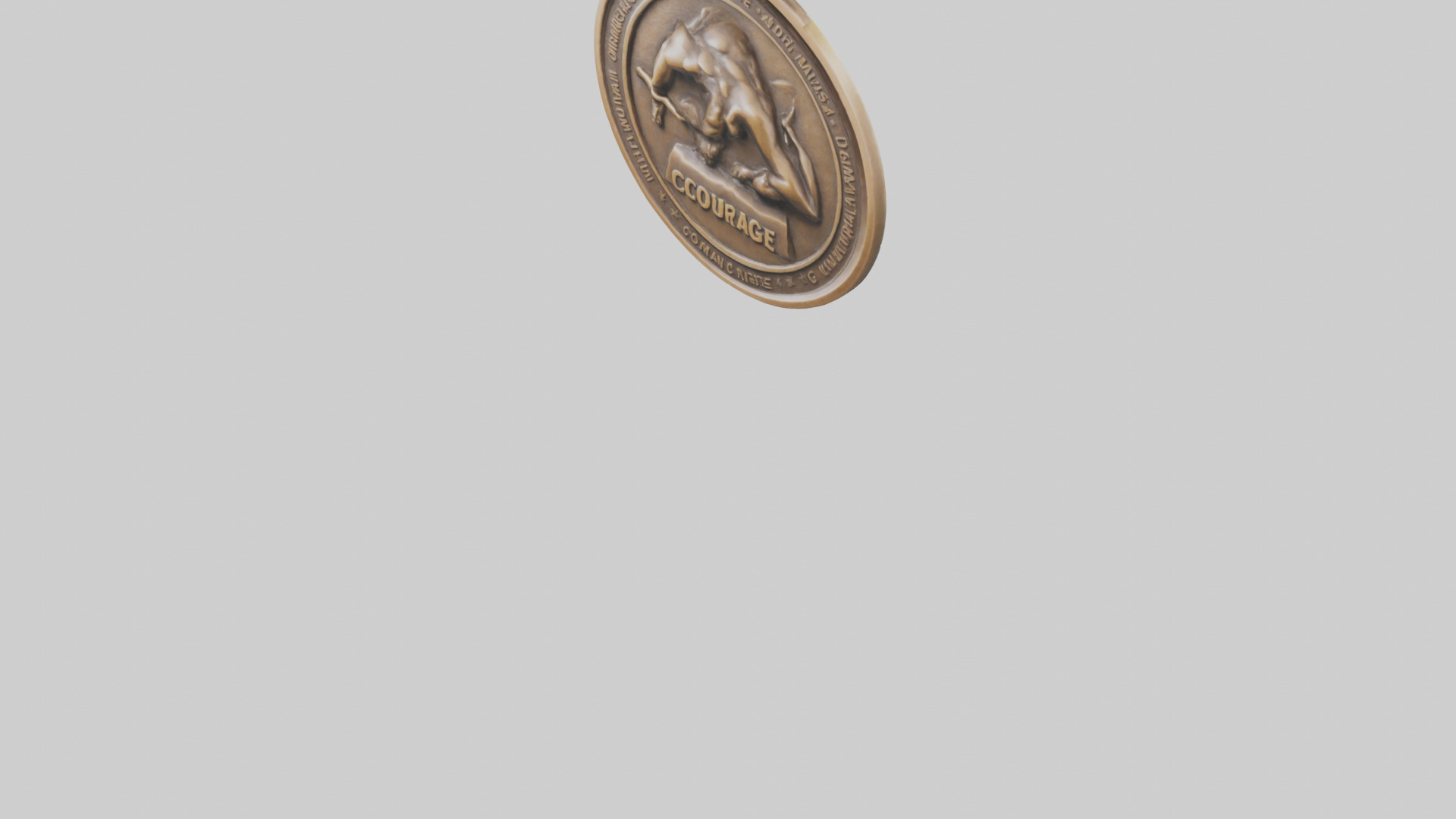 Bronze Medal for Courage model 3D model_5