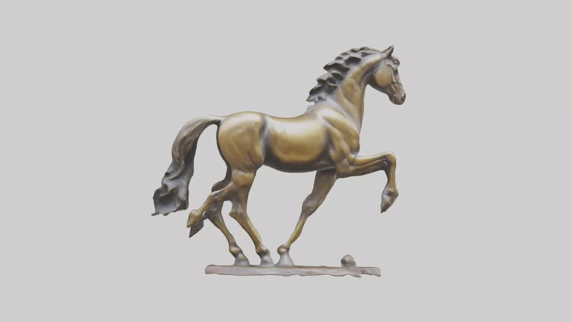 Bronze Horse statue model 3D model_0