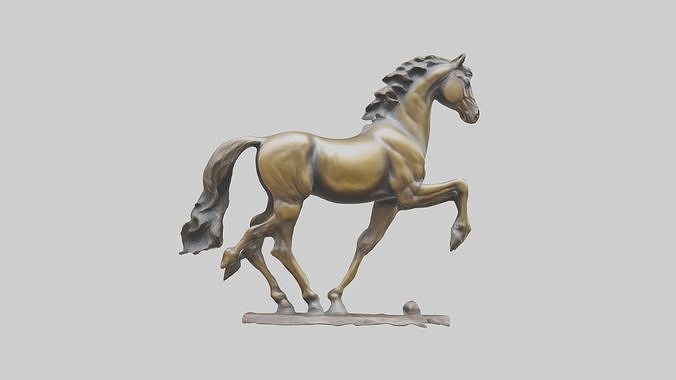 Bronze Horse statue model 3D model