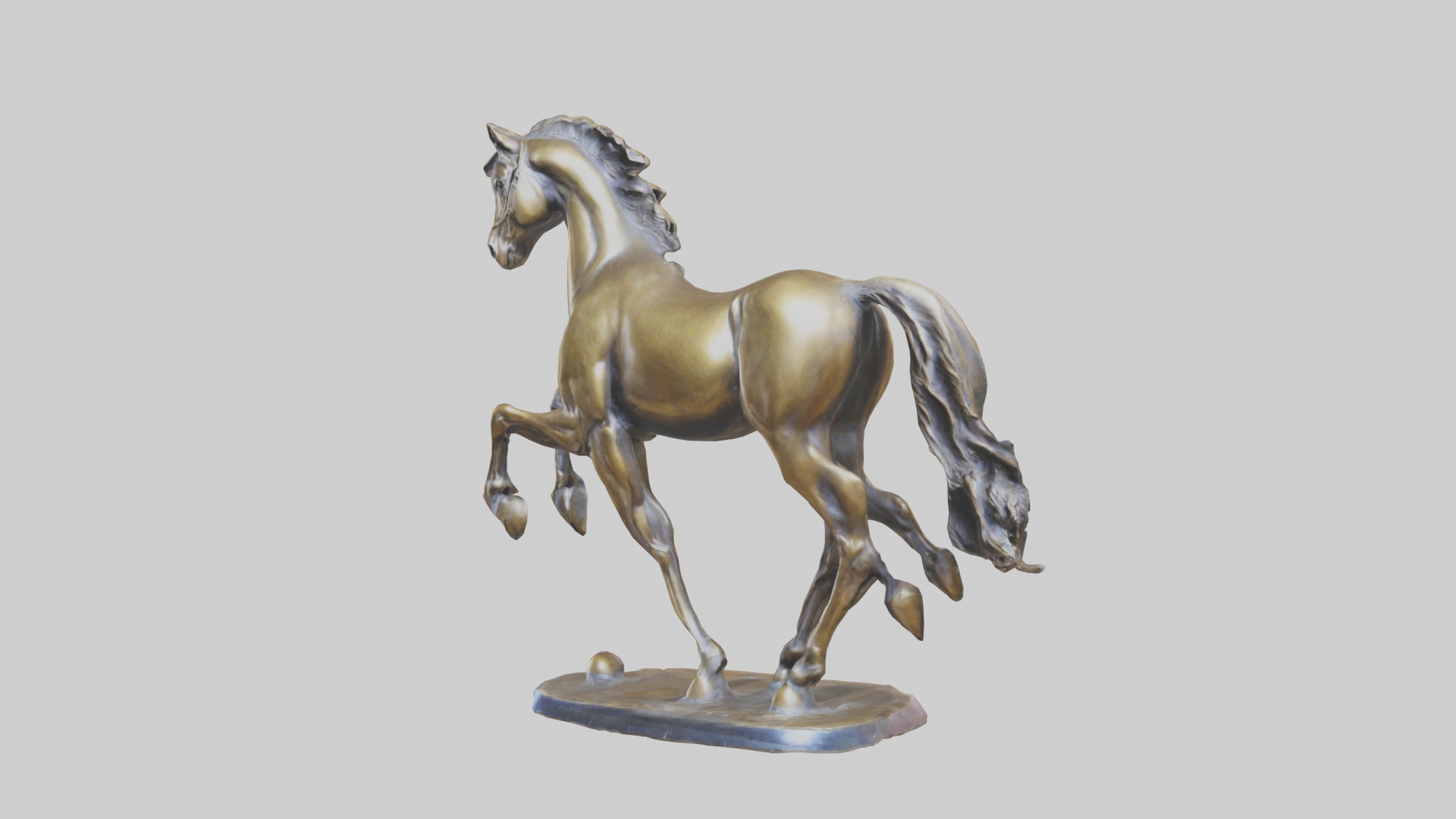 Bronze Horse statue model 3D model_10