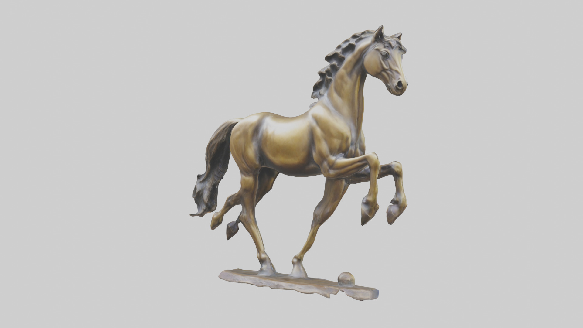 Bronze Horse statue model 3D model_2