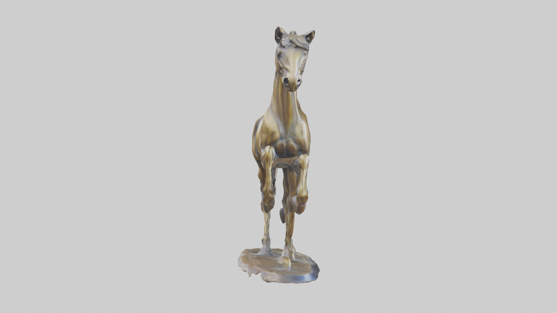 Bronze Horse statue model 3D model_13