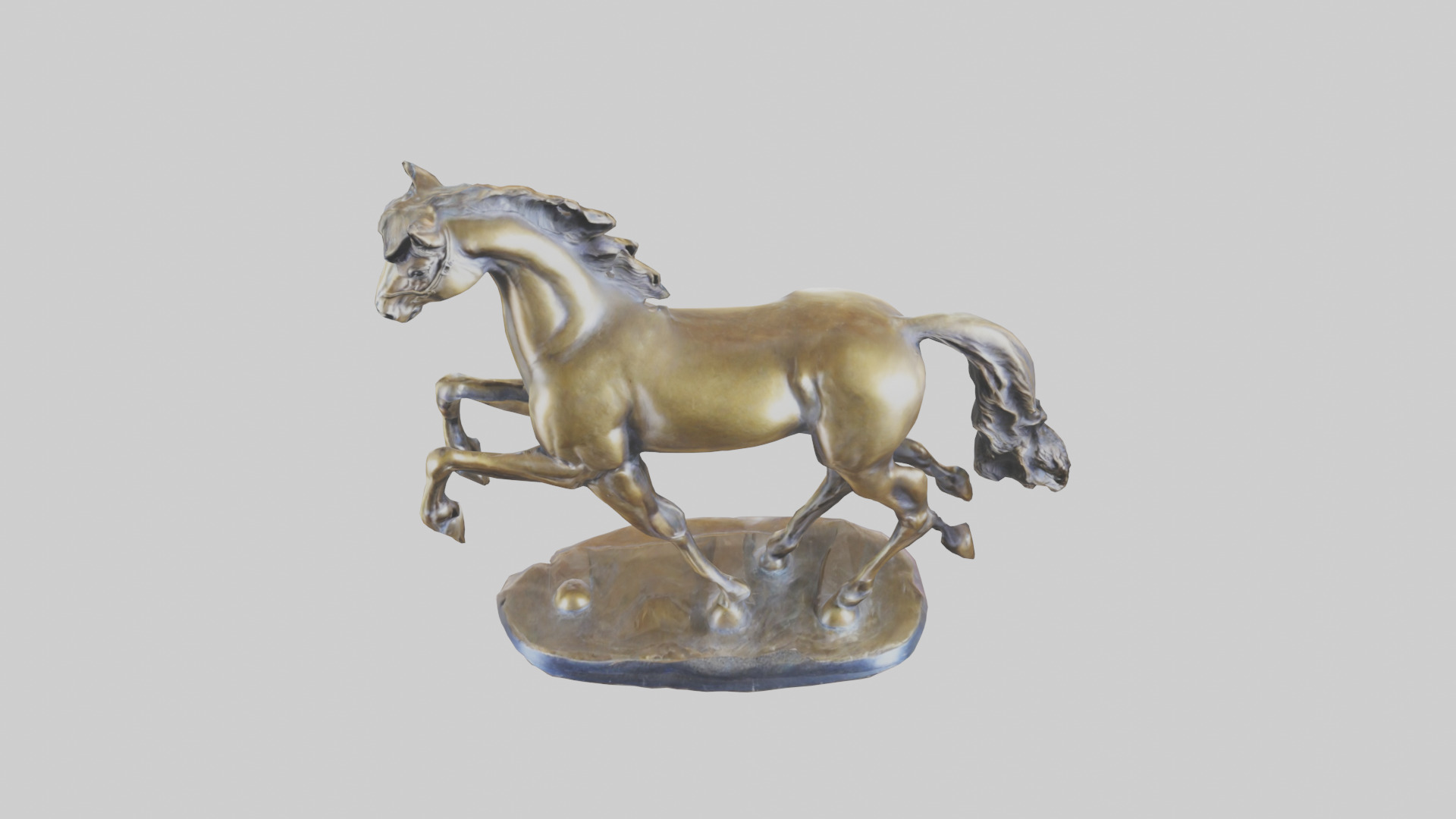 Bronze Horse statue model 3D model_16