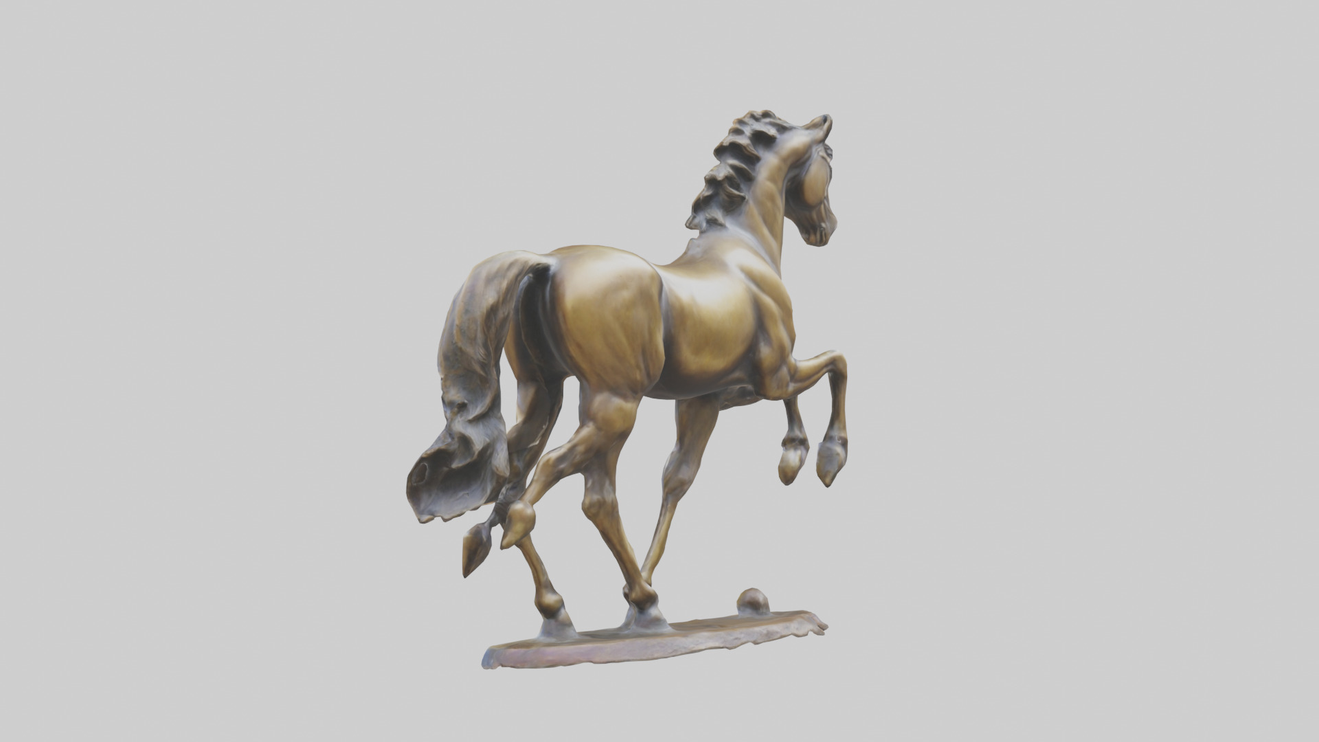 Bronze Horse statue model 3D model_1