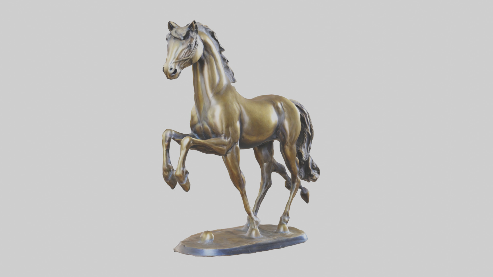 Bronze Horse statue model 3D model_11
