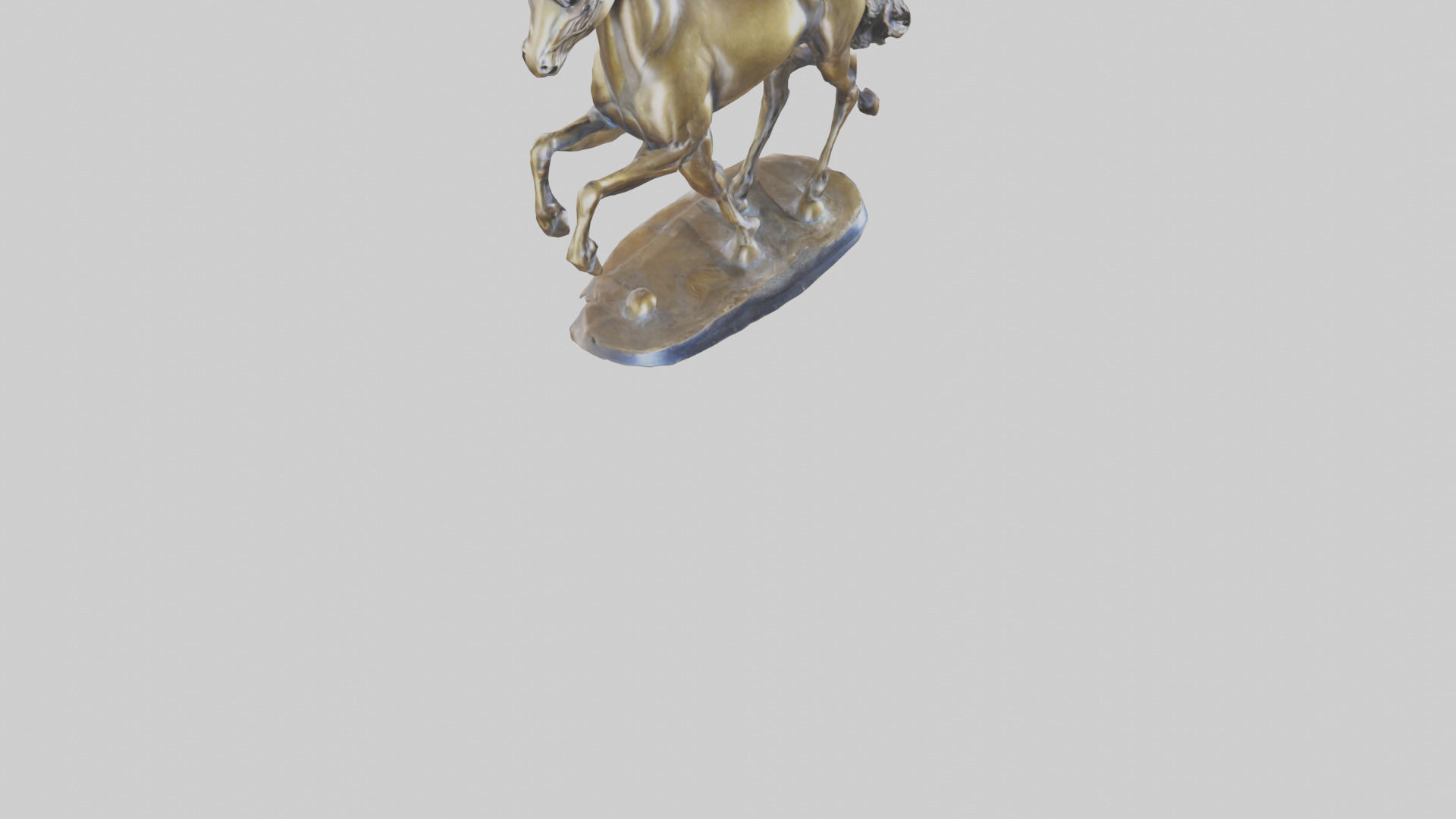 Bronze Horse statue model 3D model_6
