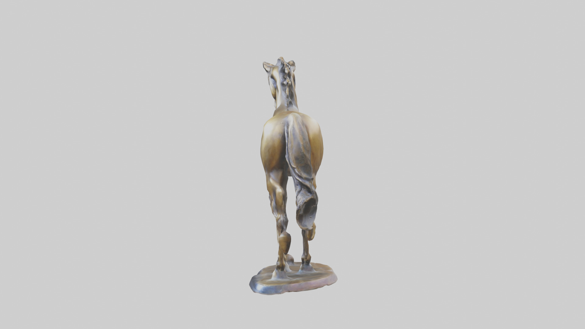 Bronze Horse statue model 3D model_12