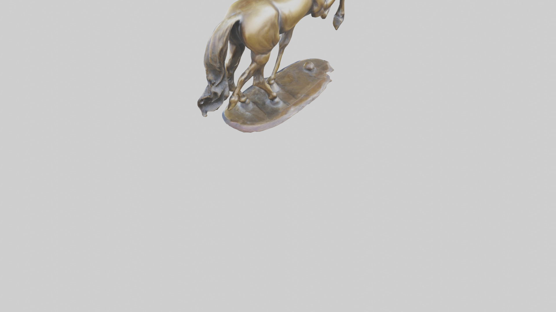 Bronze Horse statue model 3D model_3