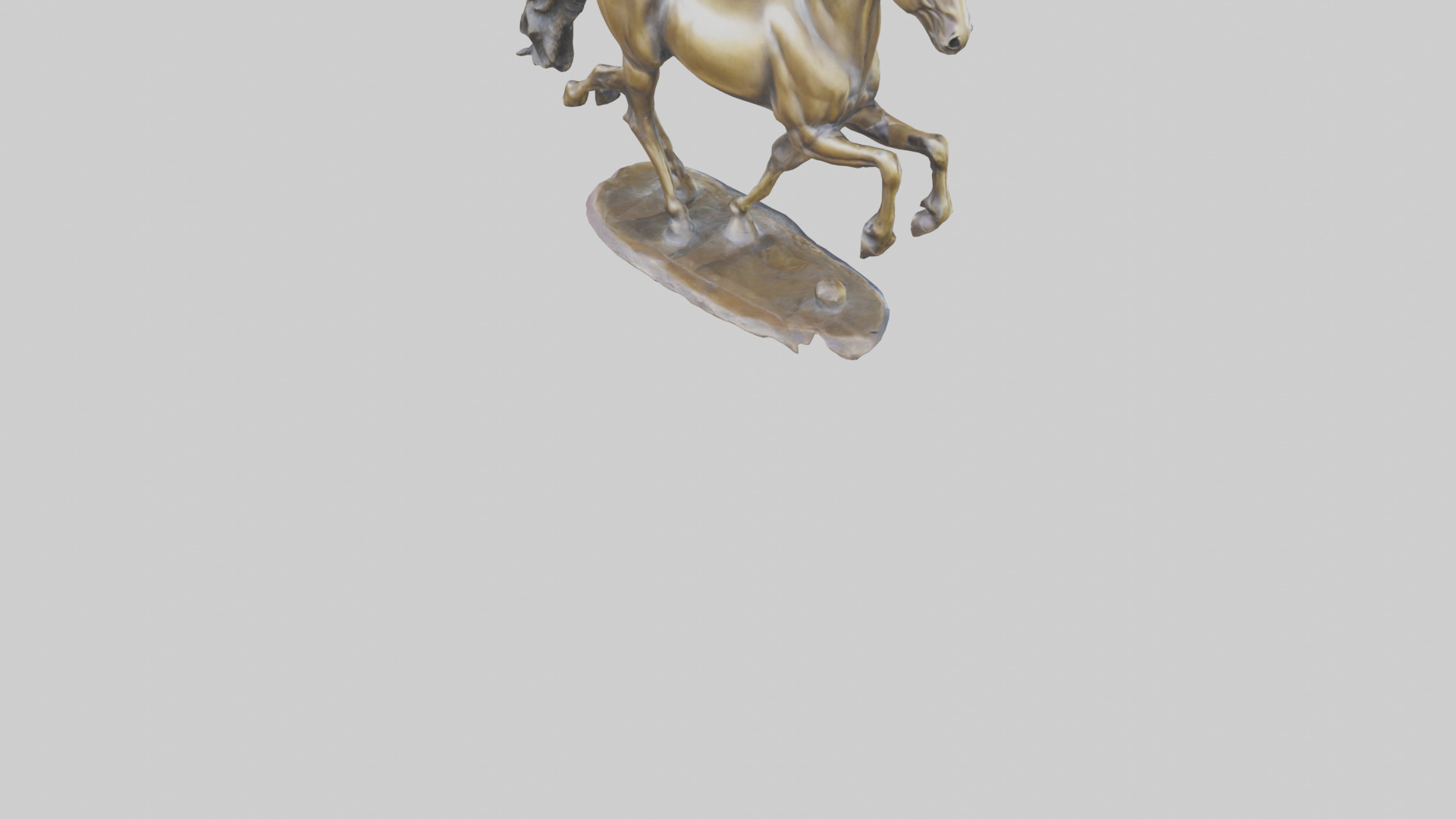 Bronze Horse statue model 3D model_4