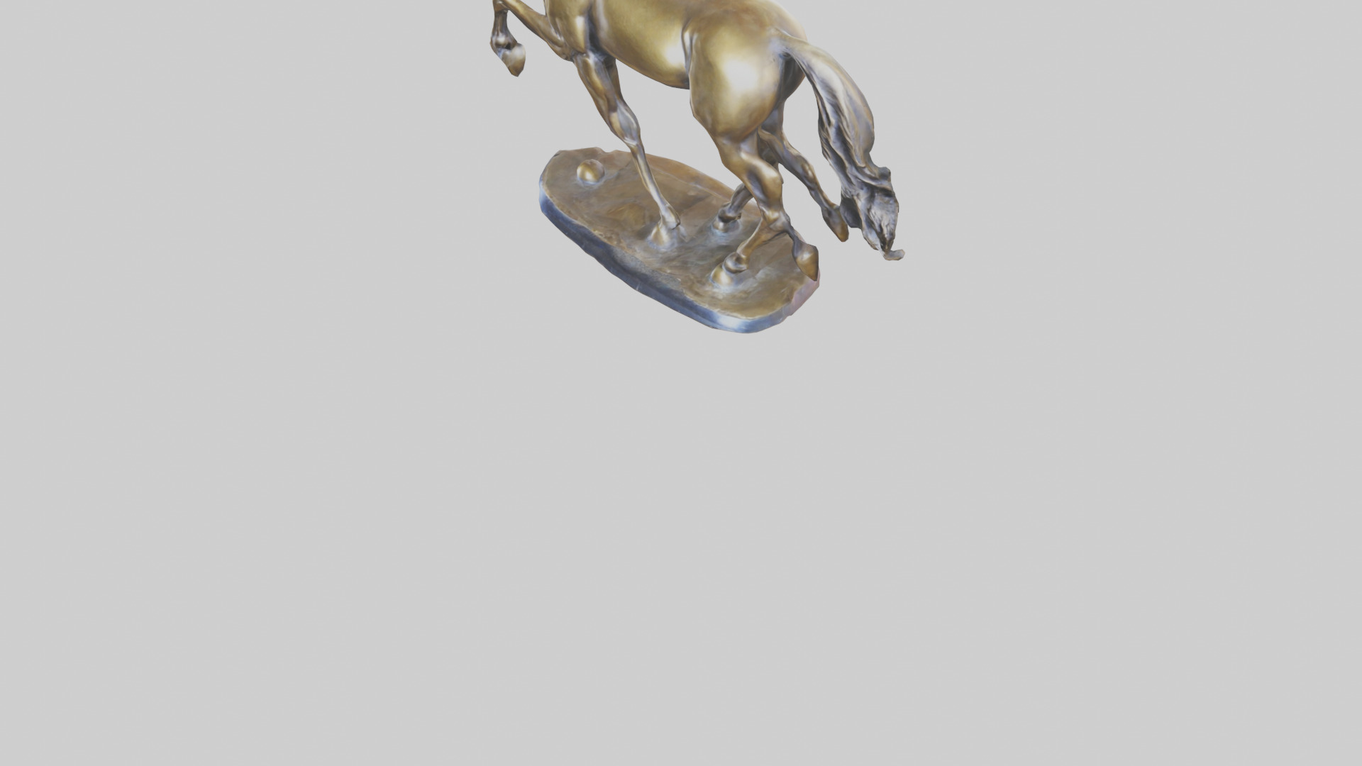 Bronze Horse statue model 3D model_5