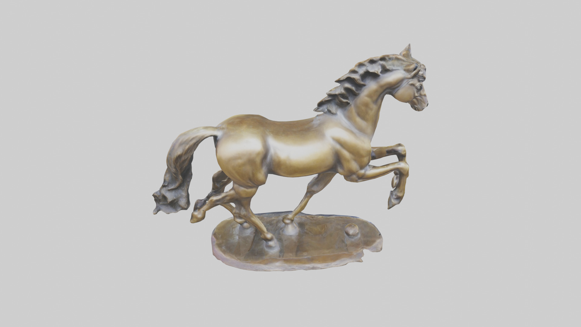 Bronze Horse statue model 3D model_15